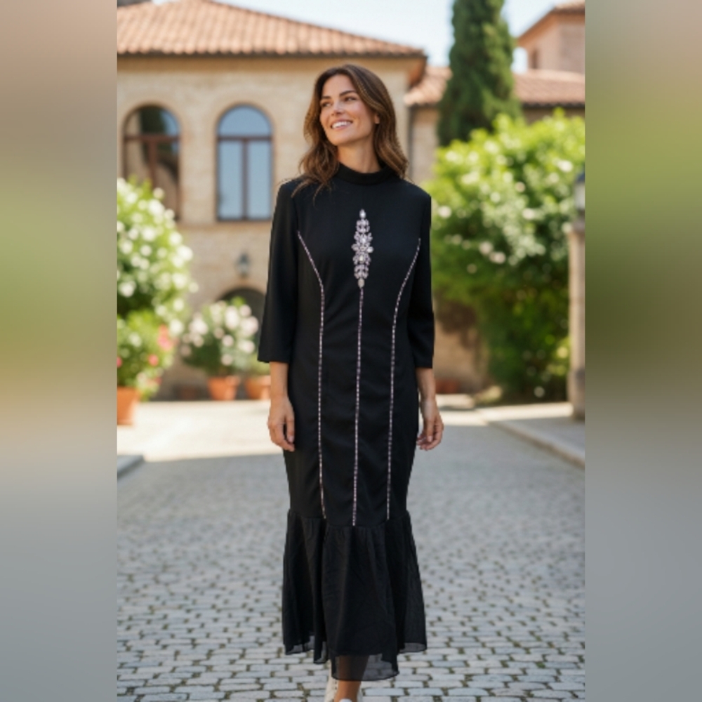 SHEIN CURVE  Elegant Black  Dress 1XL